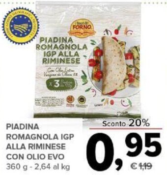 PIADINA ROMAGNOLA IGP ALLA RIMINESE CON OLIO EVO 360 g