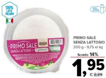 Todis PRIMO SALE SENZA LATTOSIO 200 g offerta