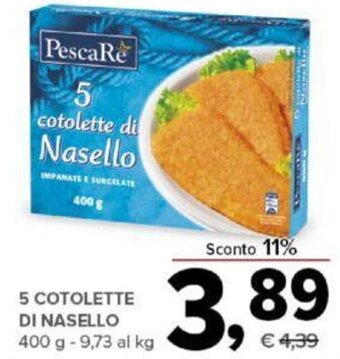 Todis 5 COTOLETTE DI NASELLO 400 g offerta