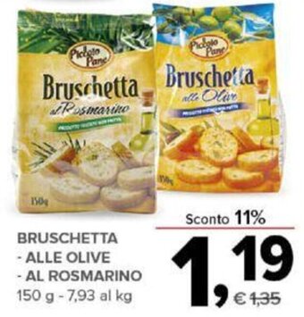 Todis BRUSCHETTA - ALLE OLIVE - AL ROSMARINO 150 g offerta