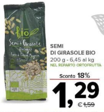 Todis SEMI DI GIRASOLE BIO 200 g offerta