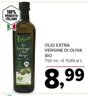 Todis OLIO EXTRA VERGINE DI OLIVA BIO 750 ml offerta