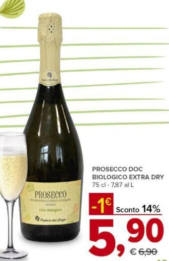 Todis PROSECCO DOC BIOLOGICO EXTRA DRY 75 cl offerta