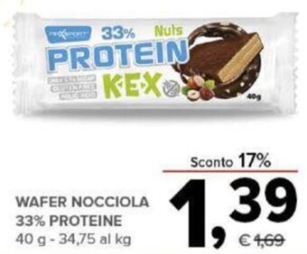 WAFER NOCCIOLA 33% PROTEINE 40 g