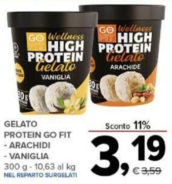 Todis GELATO PROTEIN GO FIT - ARACHIDI - VANIGLIA 300 g offerta