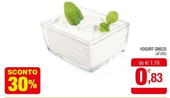 Gran mercato YOGURT GRECO all'etto offerta