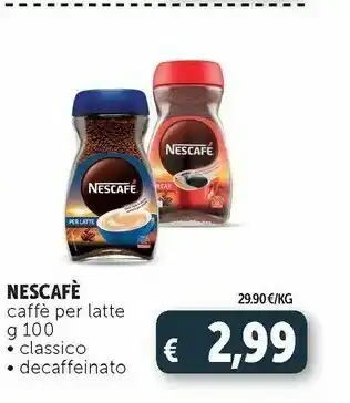 Deco Supermercati Nescafè - Caffè Per Latte 100 G(ml) offerta