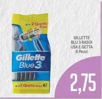 Supermercati Piccolo Gillette Blu 3 Rasoi Usa e Getta 6 pezzi offerta