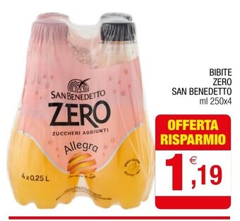 BIBITE ZERO SAN BENEDETTO ml 250x4