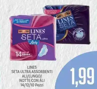 Lines Set Ultra Assorbenti Ali/Lungo/Notte con Ali 14/12/10 pezzi