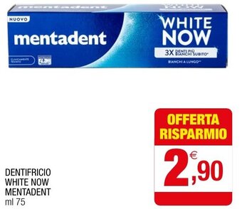 DENTIFRICIO WHITE NOW MENTADENT ml 75