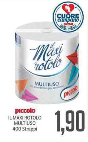 Piccolo Il Maxi Rotolo Multiuso 400 Strappi
