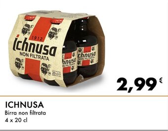 Iper Tosano ICHNUSA Birra non filtrata 4 x 20 cl offerta
