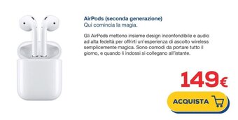 Euronics AirPods (seconda generazione) offerta