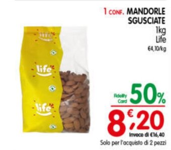MANDORLE SGUSCIATE 1kg Life