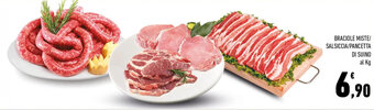 Conad BRACIOLE MISTE/ SALSICCIA/PANCETTA DI SUINO offerta