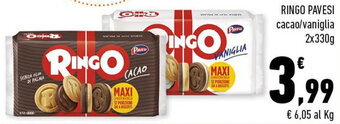 Conad RINGO PAVESI cacao/vaniglia 2x330g offerta
