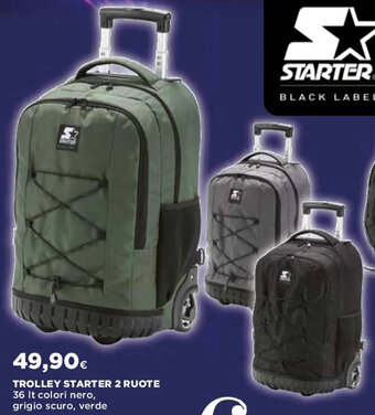 Coop TROLLEY STARTER 2 RUOTE 36 It colori nero, grigio scuro, verde offerta