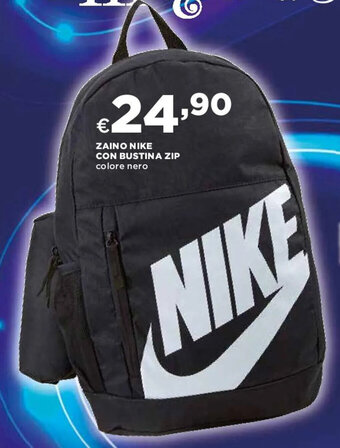 Coop ZAINO NIKE CON BUSTINA ZIP colore nero offerta