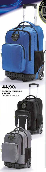 Coop TROLLEY LONSDALE 2 RUOTE 36lt colori assortiti offerta