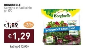Prezzemolo e Vitale BONDUELLE Songino e Radicchio gr 100 offerta