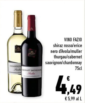 Conad VINO FAZIO 75cl offerta