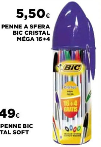 Coop PENNE A SFERA BIC CRISTAL MÉGA 16+4 offerta