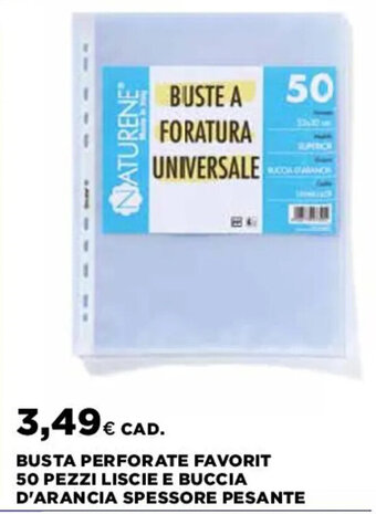 Coop BUSTA PERFORATE FAVORIT 50 PEZZI LISCIE E BUCCIA D'ARANCIA SPESSORE PESANTE offerta