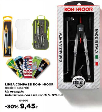 Coop LINEA COMPASSI KOH-I-NOOR modelli assortiti Un esempio: balaustrone con aste snodate 170 mm offerta