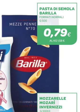 Ekom PASTA DI SEMOLA BARILLA FORMATI NORMALI g 500 offerta