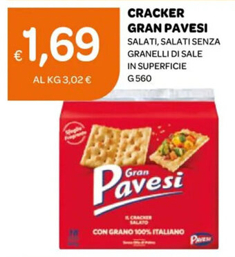 Ekom CRACKER GRAN PAVESI SALATI, SALATI SENZA GRANELLI DI SALE IN SUPERFICIE G 560 offerta