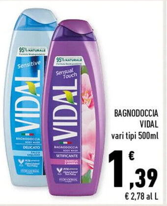 Conad BAGNODOCCIA VIDAL vari tipi 500ml offerta