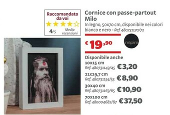Bricocenter Cornice Con Passe-partout Milo offerta