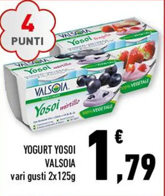 Conad YOGURT YOSOI VALSOIA vari gusti 2x125g offerta