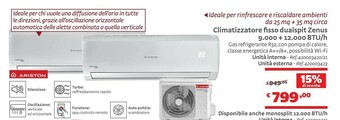 Bricocenter Climatizzatore Fisso Dualspit Zenus offerta