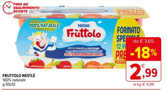 Iperal FRUTTOLO NESTLÈ 100% naturale g 50x12 offerta