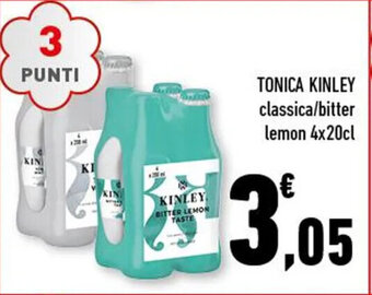 Conad TONICA KINLEY classica/bitter lemon 4x20cl offerta