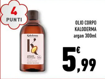 Conad OLIO CORPO KALODERMA argan 300ml offerta