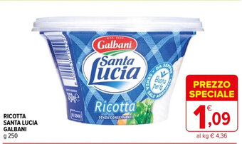 Iperal RICOTTA SANTA LUCIA GALBANI g 250 offerta