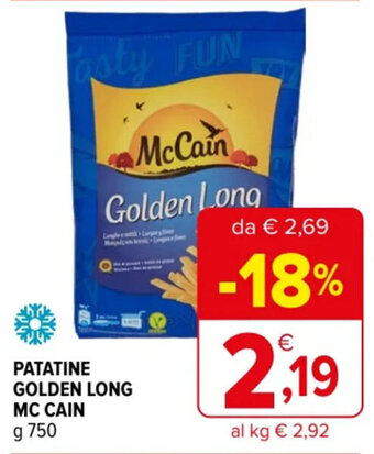 Iperal PATATINE GOLDEN LONG MC CAIN g 750 offerta
