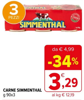 Iperal CARNE SIMMENTHAL g 90x3 offerta