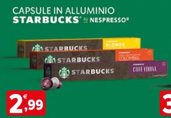 Iperal CAPSULE IN ALLUMINIO STARBUCKS by NESPRESSOⓇ offerta