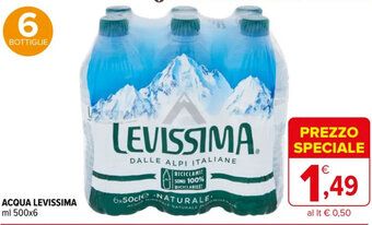 Iperal ACQUA LEVISSIMA ml 500x6 offerta