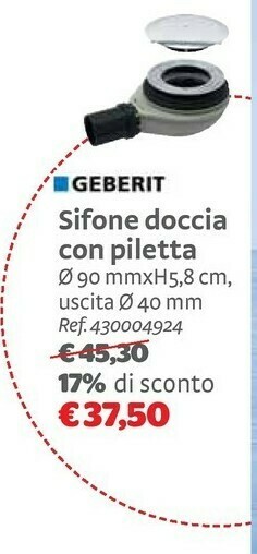 Bricocenter Geberit Sifone Doccia Con Piletta offerta