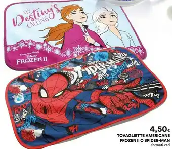 Coop Tovagliette Americane Frozen II O Spider-Man offerta