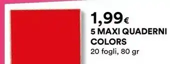 Coop 5 Maxi Quaderni Colors offerta