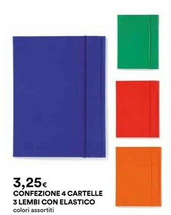 Confezione 4 Cartelle 3 Lembi Con Elastico