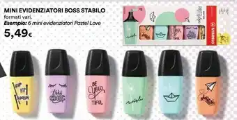 Stabilo 6 Mini Evidenziatori Pastel Love