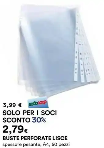 Coop Buste Perforate Lisce offerta