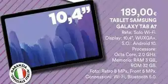 Coop Samsung Galaxy TAB A7 Tablet offerta